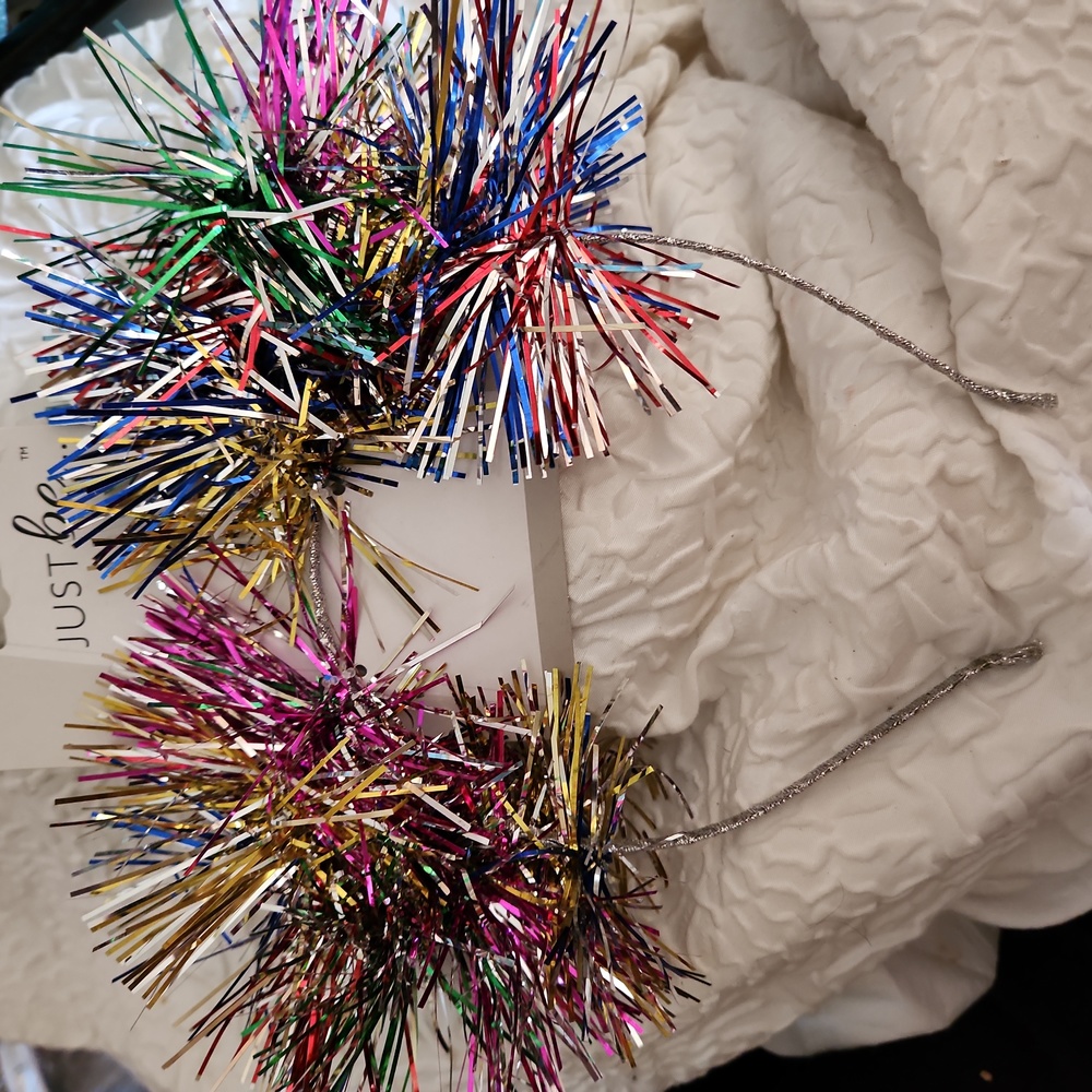 Just Be Pom Pom Colorful Foil Ear Poms Great for Teen Party